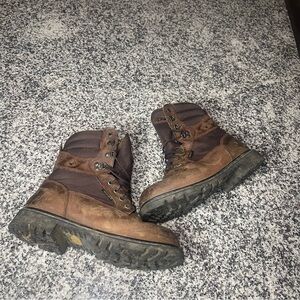 Rocky Thinsulate Insulation Men's Sz 9.5 wide Brown Lace Up leather boots 800 gr